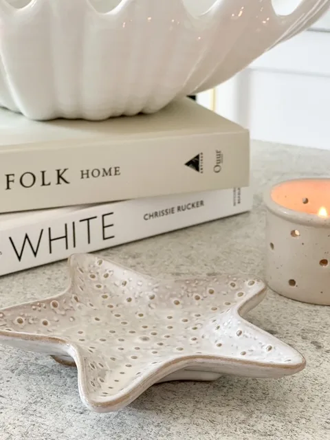 Ceramic decorative star fish dish