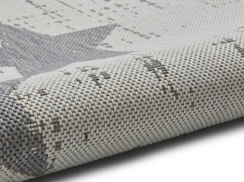 Falmouth Star outdoor rug – Cream & Grey – 3 sizes