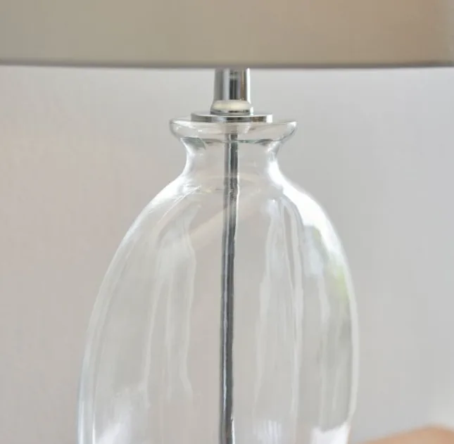 Clear glass statement lamp