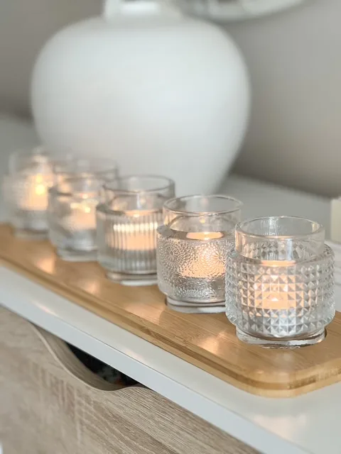 Beautiful statement long candle display tray