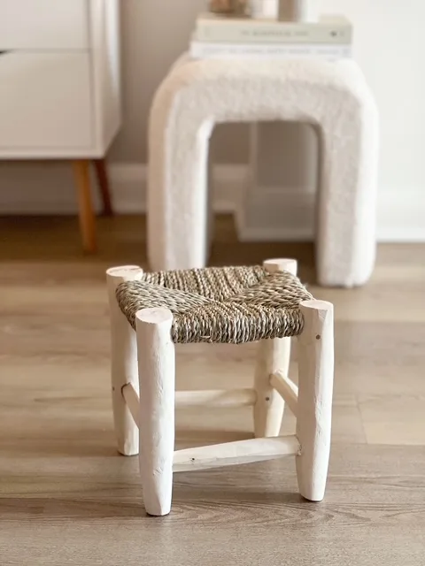 Adorable small rustic woven stool