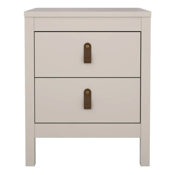 Loft two drawer bedside table in Cashmere