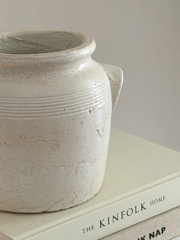 French vintage style artisan pot vase