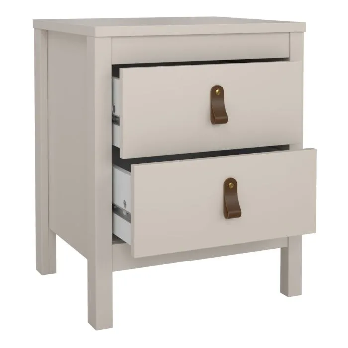 Loft two drawer bedside table in Cashmere