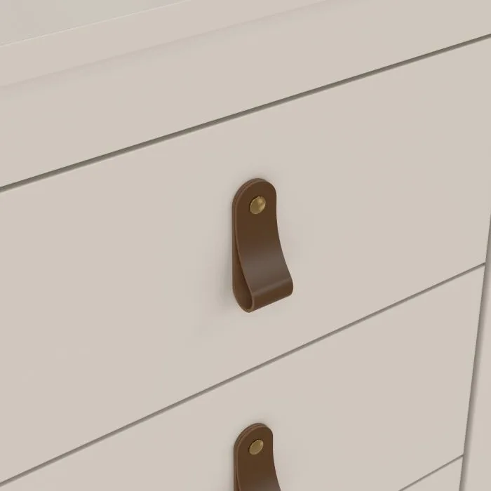 Loft three drawer bedside table in Cashmere