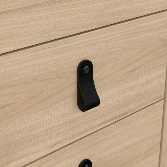 Loft Bedside Table 2 Drawers in Jackson Hickory Oak