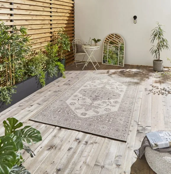 St Mawes outdoor rug – Grey & Beige – 3 sizes