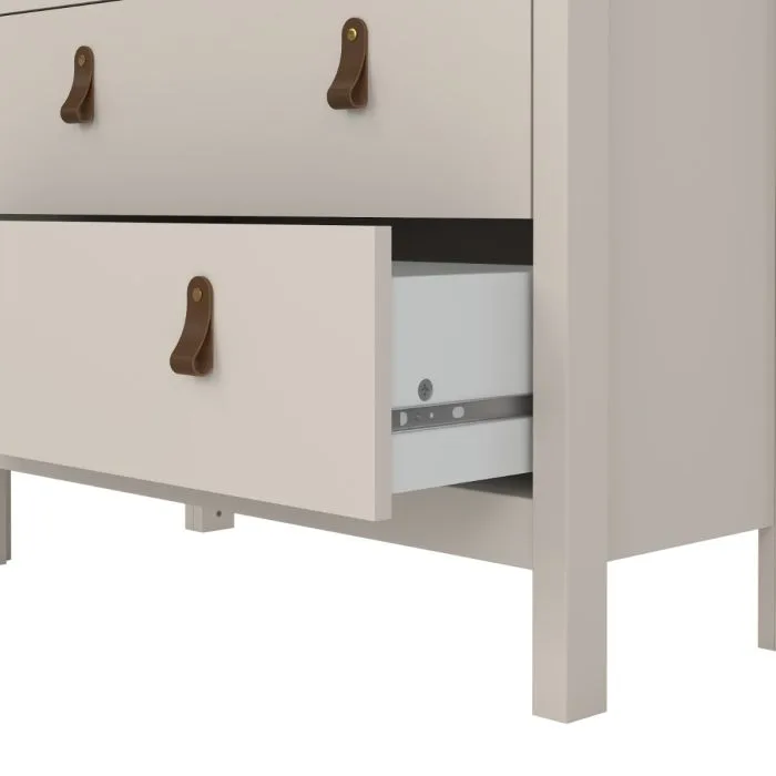 Loft display cabinet with two glass doors and three drawers -Cashmere