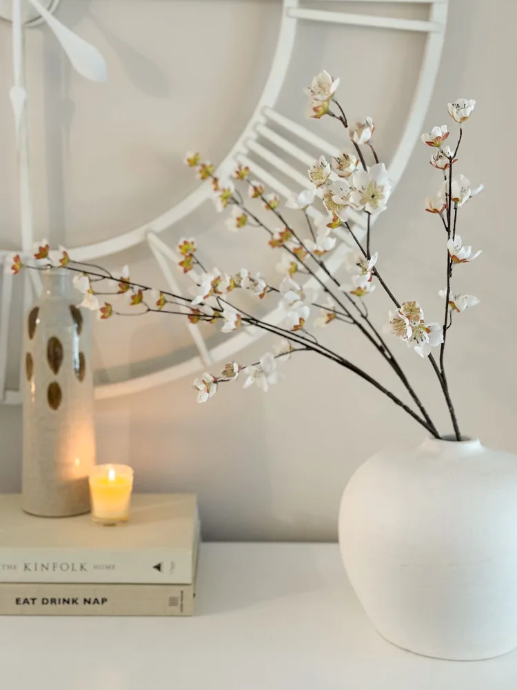 Faux cherry blossom stem