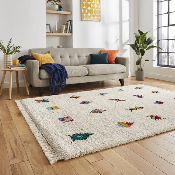 Boho symbol multi coloured rug – 3 sizes