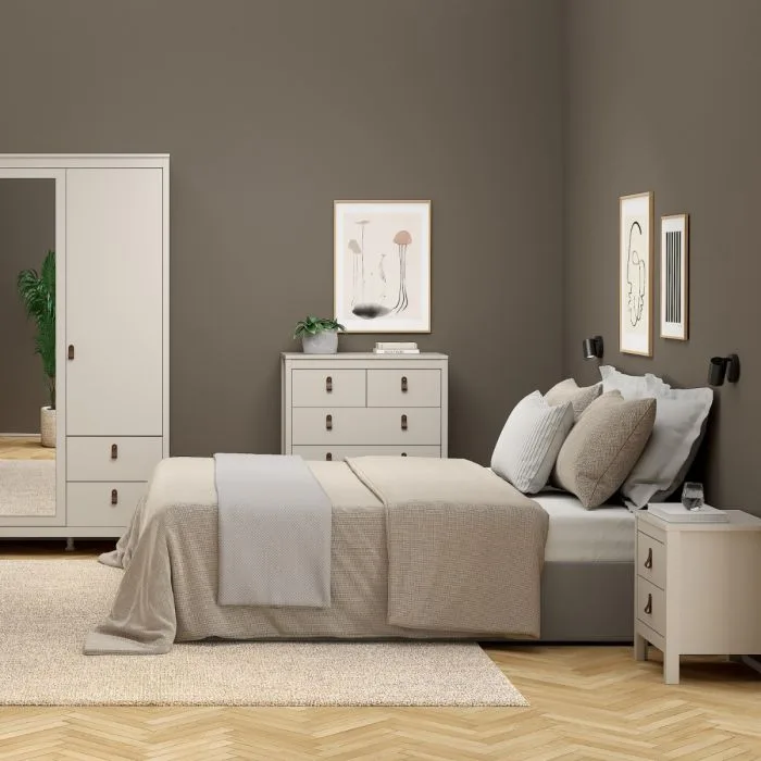 Loft two drawer bedside table in Cashmere