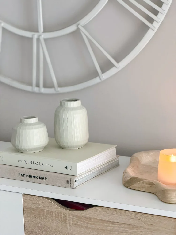 Small ceramic pistachio glazed vase